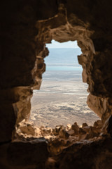 view from the rock of masada in israel