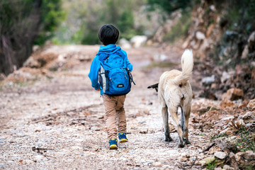 Obraz premium Friendship pet and child.