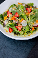Baby Mixed Lettuces Salad with Strawberries