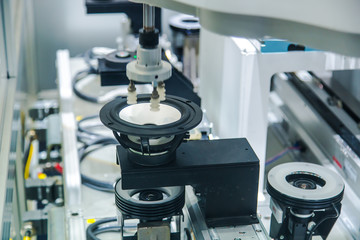 Speaker assembly production, speaker manufacture 