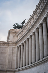 The columns of the Vittorio Emanuele II monument in Rome