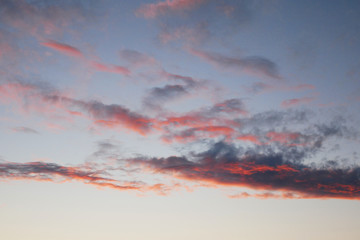 夕焼けの空の風景