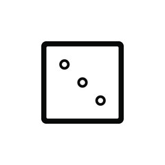 Dice vector border icon. This icon use for admin panels, website, interfaces, mobile apps