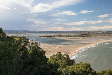 Fototapeta na wymiar Panorama de la Franqui depuis la falaise