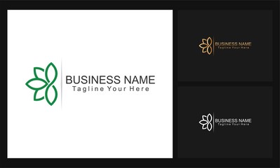 flower concept design business logo