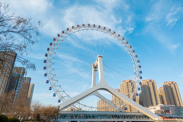 BEIJING, CHINA - DECEMBER 25, 2018: Tianjin eye  in Tianjin , China