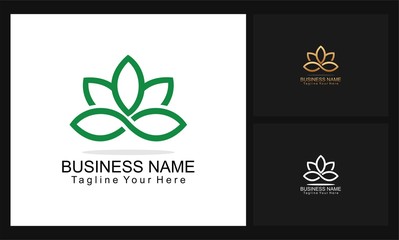 lotus flower concept design logo