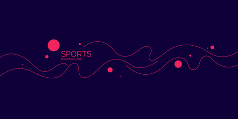 Abstract background with wavy lines. Modern vector illustration for sports