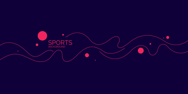 Abstract Background With Wavy Lines. Modern Vector Illustration For Sports