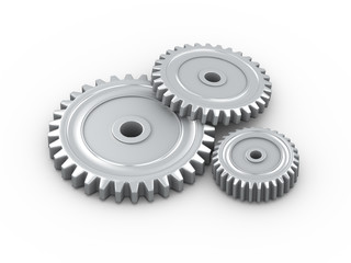 3d metal cogwheel gears