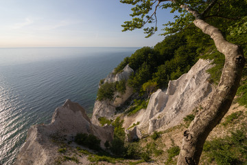 fantastic view to the white chalk cliffs of the Danisch island Mon