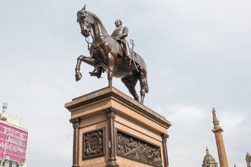 Equestrian statue of Prince consort Prince Albert George Square Glasgow Scotland