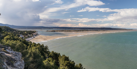 Panorama de la Franqui depuis la falaise