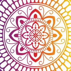 luxury ornamental mandala design background rainbow color, multicolored. Vector illustration
