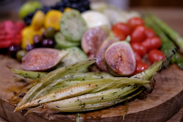 Fruit and vegetable platter, photographed at Babylonstoren Wine Estate, Franschhoek, South Africa