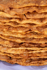 Mexican buñuelos at street market