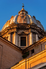 Fototapeta na wymiar Antique church architecture in Rome