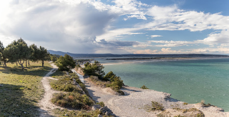 Fototapeta na wymiar Panorama de La Franqui depuis la falaise