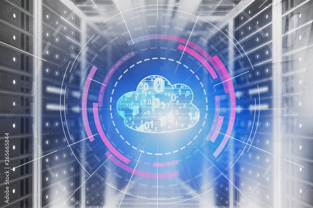 Poster hud cloud computer interface