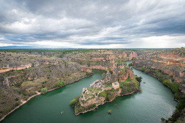 Fototapeta na wymiar aerial view of natural meander