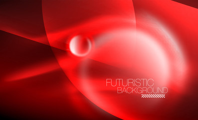 Vector glowing neon circles abstract background
