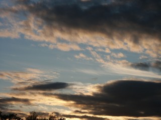 Coucher de soleil et nuages