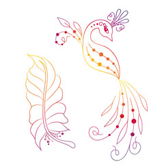 Obraz premium Mehndi flower pattern for Henna drawing and tattoo. Decoration in ethnic oriental, Indian style