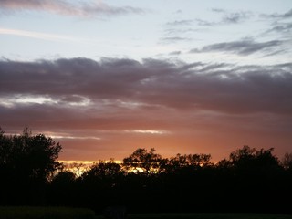 Coucher de soleil et nuages