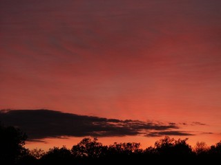 Coucher de soleil et nuages