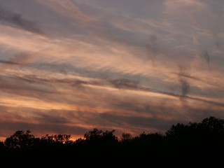 Coucher de soleil et nuages