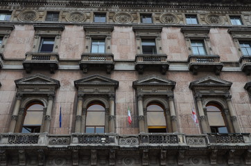 The old architecture in Milan