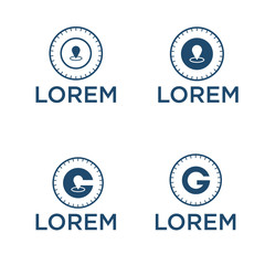 vector illustration radar location letter g icon logo design