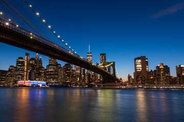 Fototapeta na wymiar New York City view from Brooklyn at Twilight