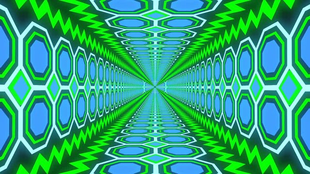 Psychedelic Hippies Trance Ecstasy Tunnel (Looped Anomation)