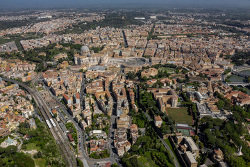 Rome aerial view from drone
