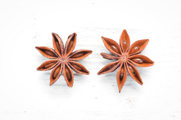 Anise. Spices Top view. free space for your text.