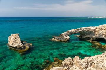One of the most popular attractions is the Lovers' Bridge. Cyprus, Ayia Napa.