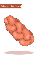 Bakery collection. Colored icon challah. In trendy flat style isolated on white background.