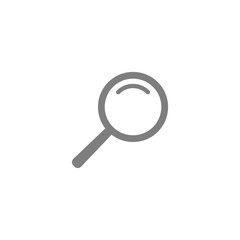 Vector magnifying glass icon with reflection