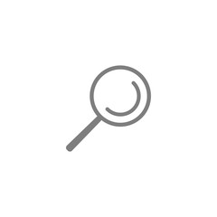 Vector magnifying glass icon with reflection