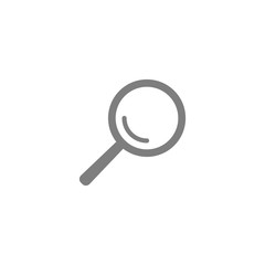 Vector magnifying glass icon with reflection