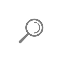 Vector magnifying glass icon with reflection