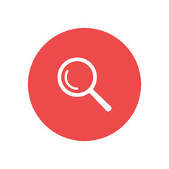 Vector magnifying glass icon with reflection