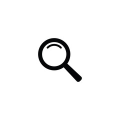 Vector magnifying glass icon with reflection