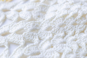 Braided lace closeup. Light textured background.