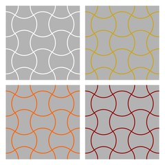 Light gray tile backgrounds with colored joints