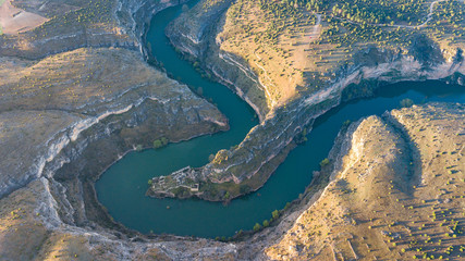 aerial view of natural meander