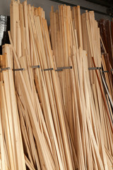 pile of wooden slats