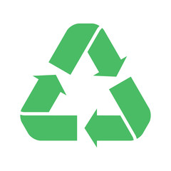 Recycle icon vector on white background. Recycle icon page symbol for your web site design recycle icon logo, app, UI.