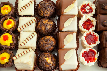 small cakes on plate